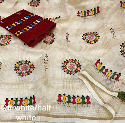 Dhanlaxmi CreationLLP Self Design Kota Doria Cotton Linen Saree(Yellow)