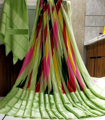 DEVICE OF HOVID FASHION Printed Daily Wear Georgette Saree(Green)