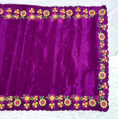 R K ENTERPRISE Embroidered Berhampuri Pure Silk Saree(Pink)