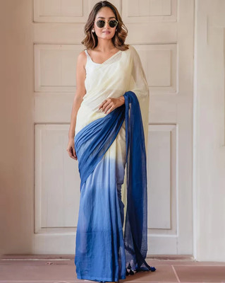 Aquiliq Printed Handloom Pure Cotton Saree(White)