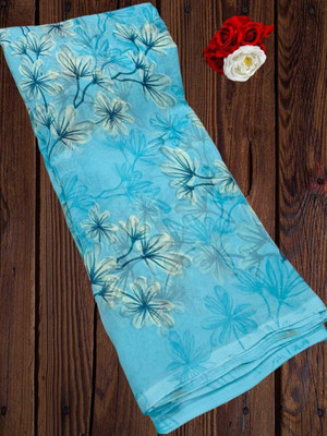 HouseOfCommon Ombre Bollywood Georgette Saree(Light Blue)