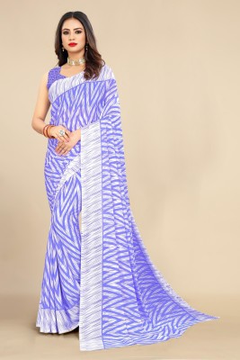 VEERPAL CREATION Striped Bollywood Georgette Saree(Multicolor)