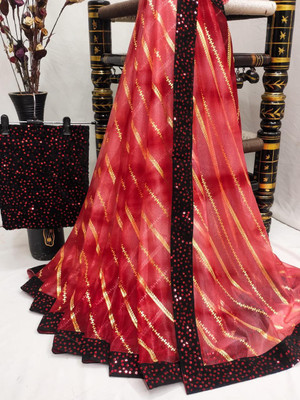 LADYSUTRA Self Design Bollywood Lycra Blend Saree(Multicolor)