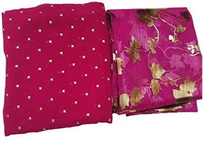 V And V Shop Self Design Bandhani Chiffon Saree(Magenta)