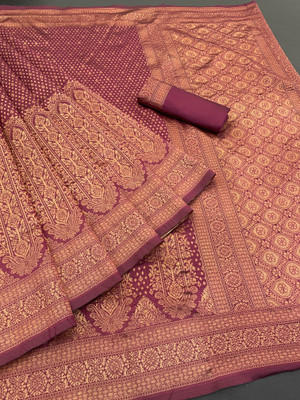NESHVI ENTERPRISE Self Design Banarasi Jacquard Saree(Magenta)