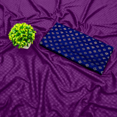 Sachita Printed, Solid/Plain Bollywood Chiffon Saree(Purple)