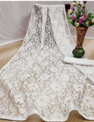 Suali Self Design Bollywood Net Saree(White)