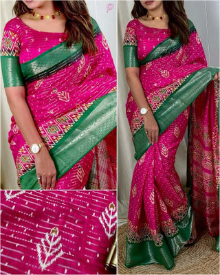 Dhanlaxmi CreationLLP Self Design, Woven Assam Silk Cotton Silk Saree(Pink)