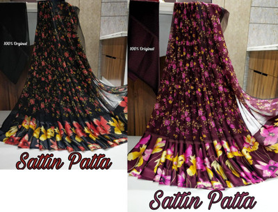 Sitanjali Floral Print Maheshwari Georgette Saree(Pack of 2, Multicolor)