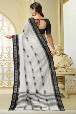 Anjali textile Woven Handloom Pure Cotton Saree(White)