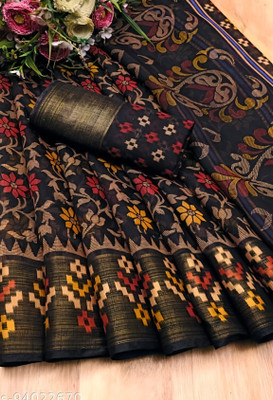 Pehnaavaaa Printed Chanderi Brasso Saree(Multicolor)