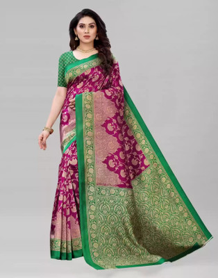 Vimalnath Synthetics Printed Bollywood Art Silk Saree(Green)