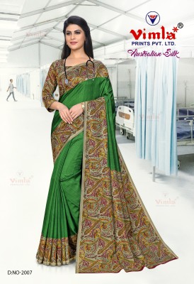 Vimla Printed Daily Wear Art Silk Saree(Green)