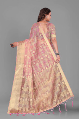 Aarunika SST Printed Bollywood Organza Saree(Pink)