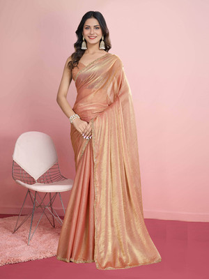 Divastri Self Design Bollywood Organza, Silk Blend Saree(Light Green)