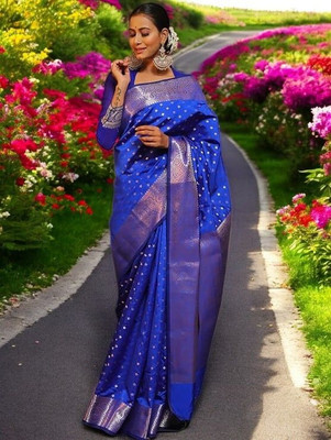 RUPSHIKA Woven Banarasi Jacquard Saree(Multicolor)