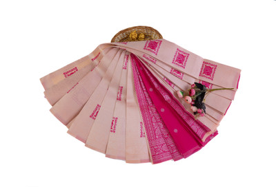 ITHAZHYAZ Floral Print Saree with Attached Blouse Pure Cotton Saree(Multicolor)