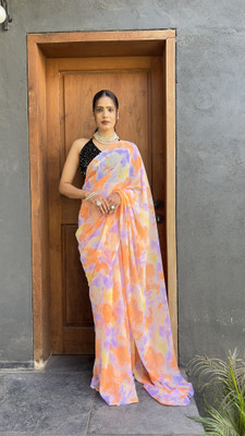 YANKITA Embellished Daily Wear Georgette Saree(Multicolor)