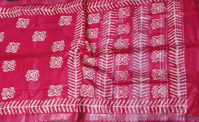 govind handloom Solid/Plain Bollywood Cotton Silk Saree(Multicolor)