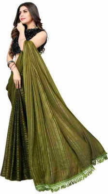 creative creation Printed Banarasi Georgette Saree(Mustard)