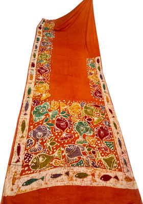 kalpana handloom Digital Print Handloom Pure Cotton Saree(Multicolor)