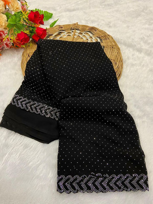 Looootnest Embellished Bollywood Georgette Saree(Black)