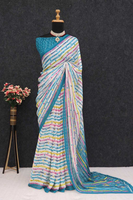 Shirodhari Printed Bollywood Georgette Saree(Pack of 2, Multicolor)