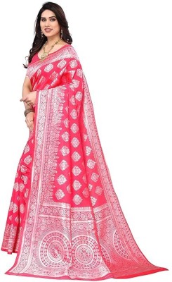 SWAMI STUDIO Self Design Banarasi Jacquard Saree(Pink)