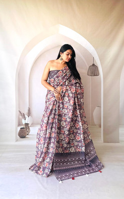 wonaari Printed Daily Wear Silk Blend Saree(Multicolor)