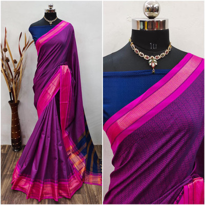 kalashree designer Printed Leheria Georgette Saree(Purple)