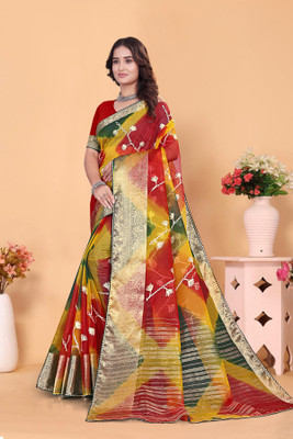 Aarunika SBT Woven Bollywood Organza Saree(Multicolor)