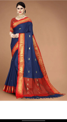 Mortal Textile Animal Print Assam Silk Cotton Silk Saree(Light Green)