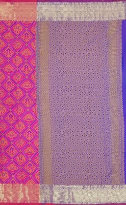 M.S.RETAIL Self Design Banarasi Silk Blend Saree(Pink)