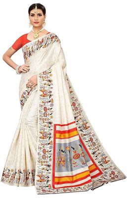 Deepshree Self Design Bollywood Polyester Saree(Multicolor)