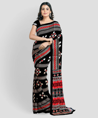 Rukmani Printed Daily Wear Pure Cotton Saree(Multicolor)