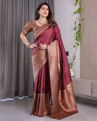 RUNAYA NX Printed Banarasi Art Silk Saree(Multicolor)