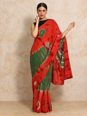Moara Dyed Daily Wear Pure Cotton Saree(Red)