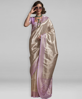 Divastri Woven Kanjivaram Art Silk Saree(Cream)