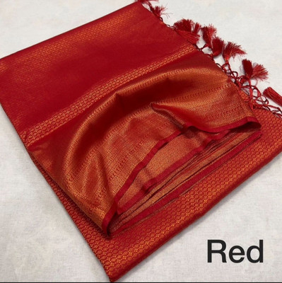 Divastri Self Design Banarasi Viscose Rayon Saree(Red)