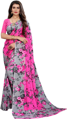 Suali Printed Daily Wear Georgette Saree(Pink)