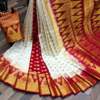 Lord Martin Woven Kanjivaram Art Silk Saree(Multicolor)