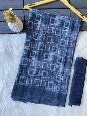 bhavika silk mills Printed Daily Wear Georgette Saree(Blue)