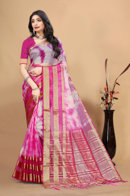 Aarunika SKT Printed Bollywood Art Silk Saree(Pink)
