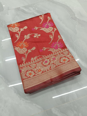 ZUBAIR SILK TEX Woven Banarasi Polyester, Dupion Silk Saree(Maroon)