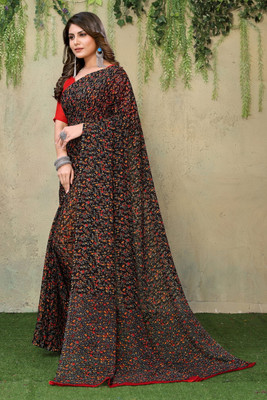 YASHIKA Dyed Daily Wear Georgette Saree(Multicolor)