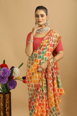 MAHARAJ SAREES Digital Print Bollywood Georgette Saree(Multicolor)