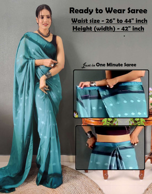 Riddhi textile Hub Ombre Bollywood Georgette Saree(Blue)