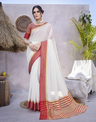 YASHIKA Woven Daily Wear Cotton Silk Saree(Red)