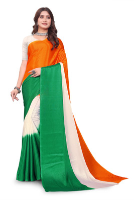 SHREEKARNIKA FASHION Digital Print Bollywood Art Silk Saree(White)