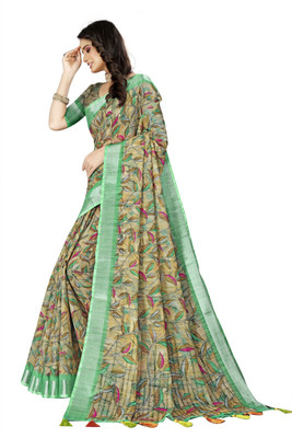 AA ONE ENTERPRISE Self Design Bollywood Cotton Silk Saree(Green)